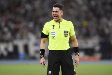 Rio de Janeiro, Brezilya, 18 Nisan 2024. Botafogo ile Fluminense arasındaki futbol maçı, Brezilya şampiyonluğu için, Nilton Santos Stadyumu 'nda.