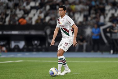 Rio de Janeiro, Brezilya, 18 Nisan 2024. Botafogo ile Fluminense arasındaki futbol maçı, Brezilya şampiyonluğu için, Nilton Santos Stadyumu 'nda.