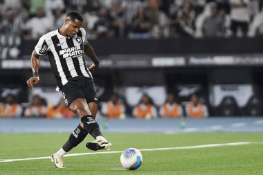 Rio de Janeiro, Brezilya, 18 Nisan 2024. Botafogo ile Fluminense arasındaki futbol maçı, Brezilya şampiyonluğu için, Nilton Santos Stadyumu 'nda.