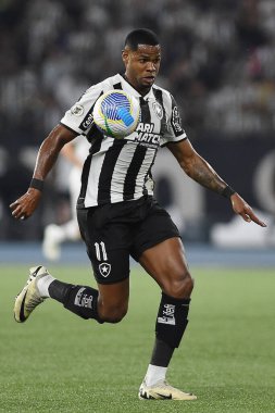 Rio de Janeiro, Brezilya, 18 Nisan 2024. Botafogo ile Fluminense arasındaki futbol maçı, Brezilya şampiyonluğu için, Nilton Santos Stadyumu 'nda.