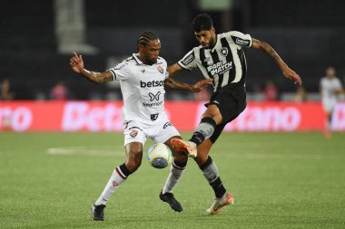 Rio de Janeiro, Brezilya, 2 Mayıs 2024. Botafogo ve Vitoria arasındaki futbol maçı, Copa do Brasil için, Engenhao stadyumunda.