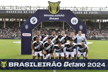 Rio de Janeiro, Brezilya, 14 Nisan 2024. Vasco ile Gremio arasındaki futbol maçı, Brezilya şampiyonluğu için, So Januario Stadyumu 'nda.