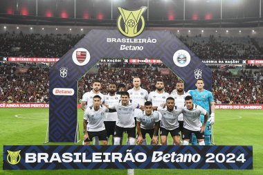 Rio de Janeiro, Brezilya, 13 Haziran 2024. Maracana Stadyumu 'nda Brezilya şampiyonluğu için Flamengo ve Gremio takımları arasındaki futbol maçı..