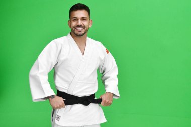 Rio de Janeiro, Brazil, May 15, 2024. Brazilian Olympic Judo athlete Daniel Cargnin, during a media day, at the Windsor hotel in the city of Rio de Janeiro. clipart