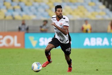 Rio de Janeiro, Brezilya, 27 Haziran 2024 Fluminense ve Vitoria takımları arasında oynanan futbol maçı, Brezilya 'daki Maracana Stadyumu' nda oynanacak..