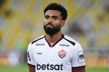 Rio de Janeiro, Brezilya, 27 Haziran 2024 Fluminense ve Vitoria takımları arasında oynanan futbol maçı, Brezilya 'daki Maracana Stadyumu' nda oynanacak..