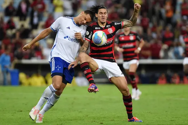 Stock image Rio de Janeiro, Brazil, June 30, 2024. Football match between the teams Flamengo x Cruzeiro, for the Brazilian Championship, at the Maracan stadium.