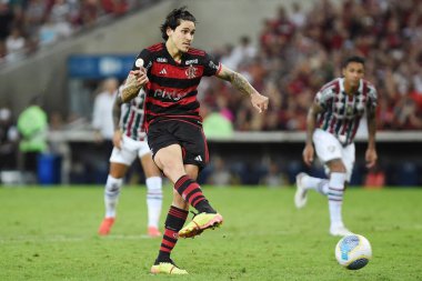 Rio de Janeiro, Brezilya, 23 Haziran 2024. Fluminense ve Flamengo takımları arasındaki futbol maçı, 2024 Brezilya Şampiyonası için Maracan Stadyumu 'nda yapıldı..