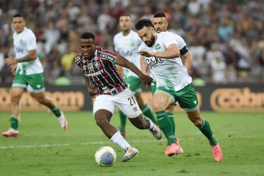 Rio de Janeiro, Brezilya, 7 Ağustos 2024. Maracana Stadyumu 'ndaki Copa do Brasil maçında Fluminense ile Juventude arasında oynanan maç..