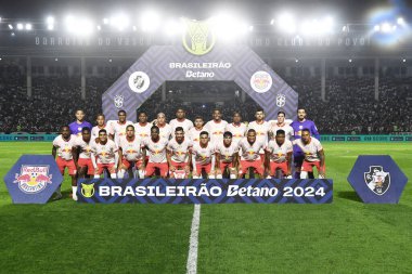 Rio de Janeiro, Brazil, August 3, 2024. Football match between Vasco vs Red Bull Bragantino, for the Brazilian Championship, at the Sao Janurio stadium clipart