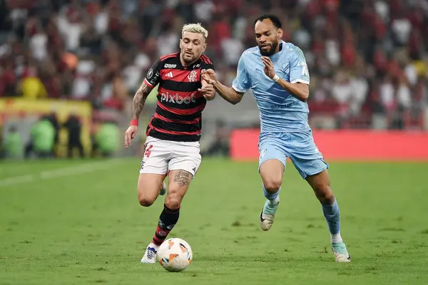 stock image Rio de Janeiro, Brazil, August 15, 2024. Football match between Flamengo vs Bolivar, for the Copa Conmebol Libertadores, at the Maracana stadium.