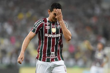 Rio de Janeiro, Brezilya, 21 Ağustos 2024. Maracan Stadyumu 'nda Copa Conmebol Libertadores adına Fluminense x Grmio arasında oynanan futbol maçı..