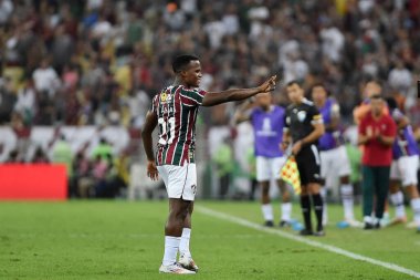 Rio de Janeiro, Brezilya, 21 Ağustos 2024. Maracan Stadyumu 'nda Copa Conmebol Libertadores adına Fluminense x Grmio arasında oynanan futbol maçı..
