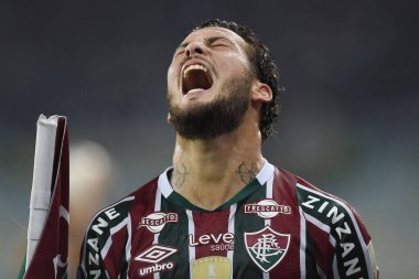 Rio de Janeiro, Brezilya, 21 Ağustos 2024. Maracan Stadyumu 'nda Copa Conmebol Libertadores adına Fluminense x Grmio arasında oynanan futbol maçı..