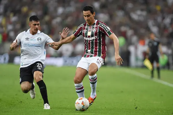 stock image Rio de Janeiro, Brazil, August 21, 2024. Football match between Fluminense x Grmio, for the Copa Conmebol Libertadores, at the Maracan stadium.