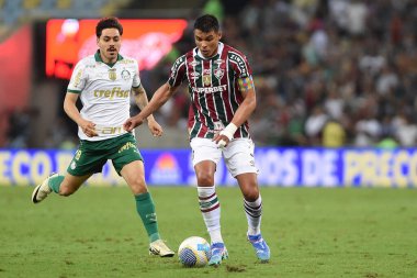 Rio de Janeiro, Brezilya, 24 Temmuz 2024. Fluminense ile Palmeiras arasındaki futbol maçı, 2024 Brezilya Şampiyonası için, Maracana Stadyumu 'nda.