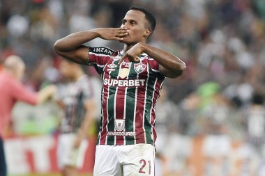 Rio de Janeiro, Brezilya, 24 Temmuz 2024. Fluminense ile Palmeiras arasındaki futbol maçı, 2024 Brezilya Şampiyonası için, Maracana Stadyumu 'nda.