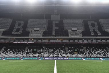 Rio de Janeiro, Brezilya, 10 Ağustos 2024. Vasco ile Fluminense arasındaki futbol maçı, 2024 Brezilya Şampiyonası için, Nilton Santos Stadyumu 'nda...