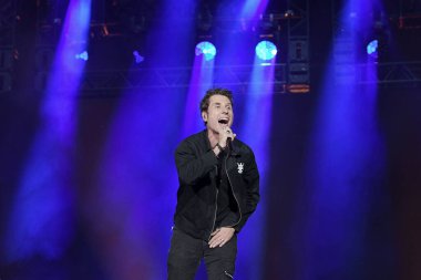 Rio de Janeiro, Brezilya, 3 Ekim 2019. Rio 'daki Rock konserinde Capital Inicial rock grubunun solisti Dinho Ouro Preto.