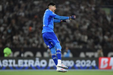 Rio de Janeiro, Brezilya, 18 Ağustos 2024. Botafogo ile Flamengo arasındaki futbol maçı, 2024 Brezilya Şampiyonası için, Nilton Santos Stadyumu 'nda.