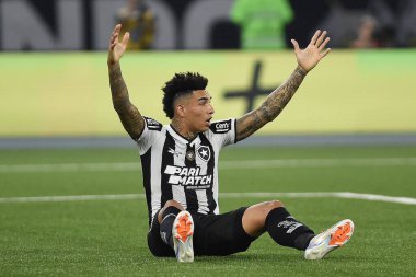 Rio de Janeiro, Brezilya, 18 Ağustos 2024. Futbolcu Igor Jesus, Botafogo ve Flamengo arasındaki maçta, Brezilya Şampiyonası için, Nilton Santos Stadyumu 'nda.