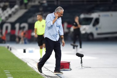 Rio de Janeiro, Brezilya, 18 Ağustos 2024. Botafogo ile Flamengo arasındaki futbol maçı, 2024 Brezilya Şampiyonası için, Nilton Santos Stadyumu 'nda.
