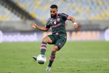 Rio de Janeiro, Brazil, August 17, 2024. Football match between Fluminense vs Corinthians, for the Brazilian Championship, at the Maracan stadium. clipart