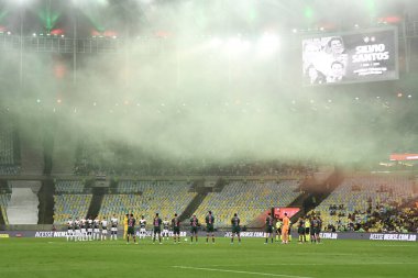 Rio de Janeiro, Brezilya, 17 Ağustos 2024. Maracan Stadyumu 'nda Brezilya Şampiyonası için Fluminense ile Korintliler arasındaki futbol maçı..