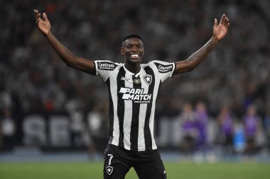 Rio de Janeiro, Brezilya, 23 Ekim 2024. Botafogo ile Pearol arasındaki futbol maçı, Libertadores Conmebol 2024, Nilton Santos Stadyumu 'nda yapıldı..