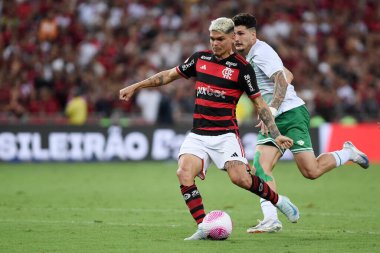 Rio de Janeiro, Brezilya, 26 Ekim 2024. Flamengo ve Juventude futbol maçı, 2024 Brezilya Şampiyonası, Maracan Stadyumu 'nda yapıldı..