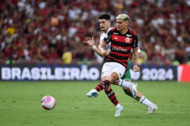 Rio de Janeiro, Brezilya, 26 Ekim 2024. Flamengo ve Juventude futbol maçı, 2024 Brezilya Şampiyonası, Maracan Stadyumu 'nda yapıldı..