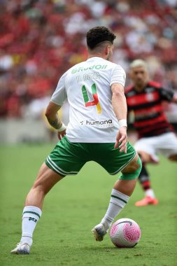 Rio de Janeiro, Brazil, October 26, 2024. Flamengo vs Juventude football match, for the 2024 Brazilian Championship, held at the Maracan stadium. clipart