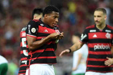 Rio de Janeiro, Brezilya, 26 Ekim 2024. Flamengo ve Juventude futbol maçı, 2024 Brezilya Şampiyonası, Maracan Stadyumu 'nda yapıldı..