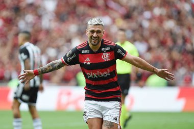 Rio de Janeiro, Brezilya, 24 Ekim 2024. Flamengo ile Atltico-MG arasındaki futbol maçı, Copa do Brasil 2024, Maracana Stadyumu.