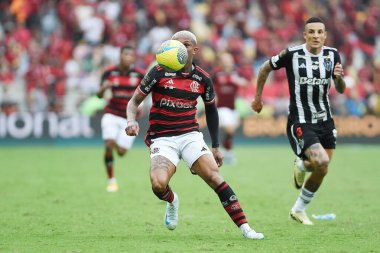 Rio de Janeiro, Brezilya, 24 Ekim 2024. Flamengo ile Atltico-MG arasındaki futbol maçı, Copa do Brasil 2024, Maracana Stadyumu.