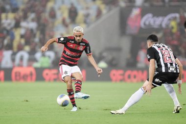 Rio de Janeiro, Brezilya, 13 Kasım 2024.Flamengo ile Atletico-MG arasındaki futbol maçı, 2024 Brezilya Şampiyonası için, Maracana Stadyumu 'nda.