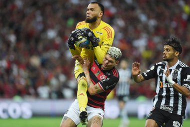 Rio de Janeiro, Brezilya, 13 Kasım 2024.Flamengo ile Atletico-MG arasındaki futbol maçı, 2024 Brezilya Şampiyonası için, Maracana Stadyumu 'nda.