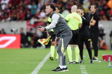 Rio de Janeiro, Brezilya, 13 Kasım 2024.Flamengo ile Atletico-MG arasındaki futbol maçı, 2024 Brezilya Şampiyonası için, Maracana Stadyumu 'nda.