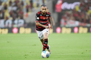 Rio de Janeiro, Brezilya, 13 Kasım 2024.Flamengo ile Atletico-MG arasındaki futbol maçı, 2024 Brezilya Şampiyonası için, Maracana Stadyumu 'nda.