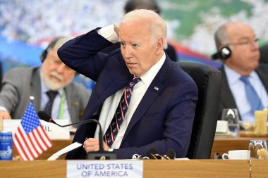 Rio de Janeiro, Brezilya, 19 Kasım 2024, Joe Biden, Birleşik Devletler Başkanı, G20 genel kurulundaki bir toplantıda.