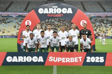 Rio de Janeiro, Brezilya, 2 Şubat 2025. Fluminense - Boavista futbol maçı, Carioca şampiyonası için, Maracana Stadyumu.