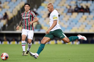 Rio de Janeiro, Brazil, February 2, 2025.Soccer player Anderson Conceio from the Boavista team, during a match against the Fluminense team, for the Carioca championship, at the Maracana stadium. clipart