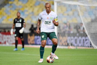 Rio de Janeiro, Brezilya, 2 Şubat 2025. Boavista takımından futbolcu Anderson Conceio, Maracana Stadyumu 'nda Carioca şampiyonası için Fluminense takımına karşı oynanan maçta.