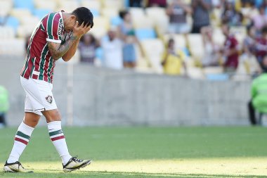 Rio de Janeiro, Brezilya, 16 Şubat 2025. Fluminense - Nova Iguau takımları arasındaki futbol maçı, 2025 Rio de Janeiro Eyalet Şampiyonası için Maracan Stadyumu 'nda yapıldı.