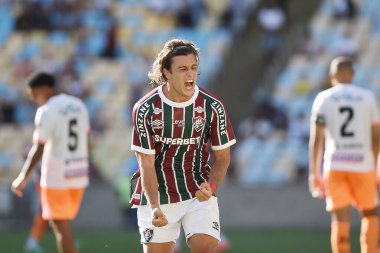 Rio de Janeiro, Brezilya, 16 Şubat 2025. Fluminense takımından futbolcu Canobbio, 2025 Rio de Janeiro Eyalet Şampiyonası 'nda Nova Iguau ile oynadığı maçta.