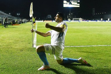 Rio de Janeiro, Brazil, November 16, 2023.Football player Luis Suarez from the Gremio team, during a match against Botafogo for the Brazilian Championship, at the Sao Januario stadium. clipart