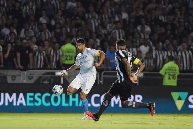 Rio de Janeiro, Brezilya, 16 Kasım 2023 Gremio takımından Luis Suarez, Brezilya Şampiyonası 'nda Botafogo' ya karşı oynanan maçta Sao Januario Stadyumu 'nda.