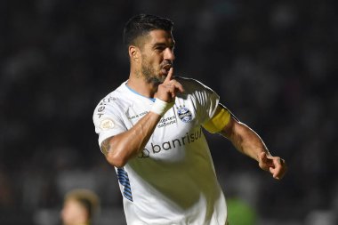 Rio de Janeiro, Brezilya, 16 Kasım 2023 Gremio takımından Luis Suarez, Brezilya Şampiyonası 'nda Botafogo' ya karşı oynanan maçta Sao Januario Stadyumu 'nda.