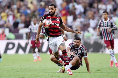 Rio de Janeiro, Brezilya, 16 Mart 2025. Flamengo takımından Juninho, Flamengo Fluminense maçında, Carioca Şampiyonası finalinde, Maracana Stadyumu 'nda..