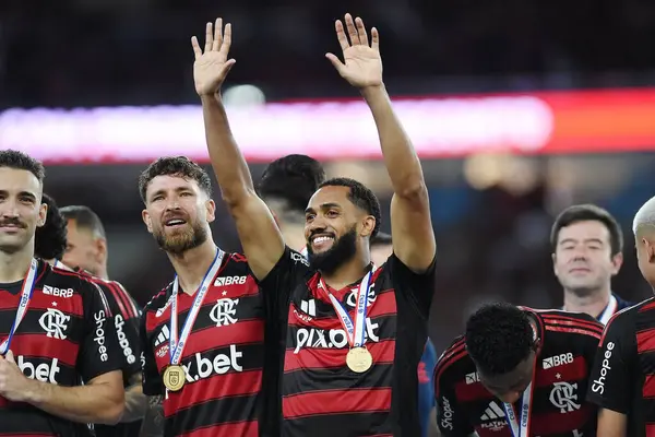 Rio de Janeiro, Brezilya, 16 Mart 2025. Flamengo takımından Juninho, Flamengo Fluminense maçında, Carioca Şampiyonası finalinde, Maracana Stadyumu 'nda..